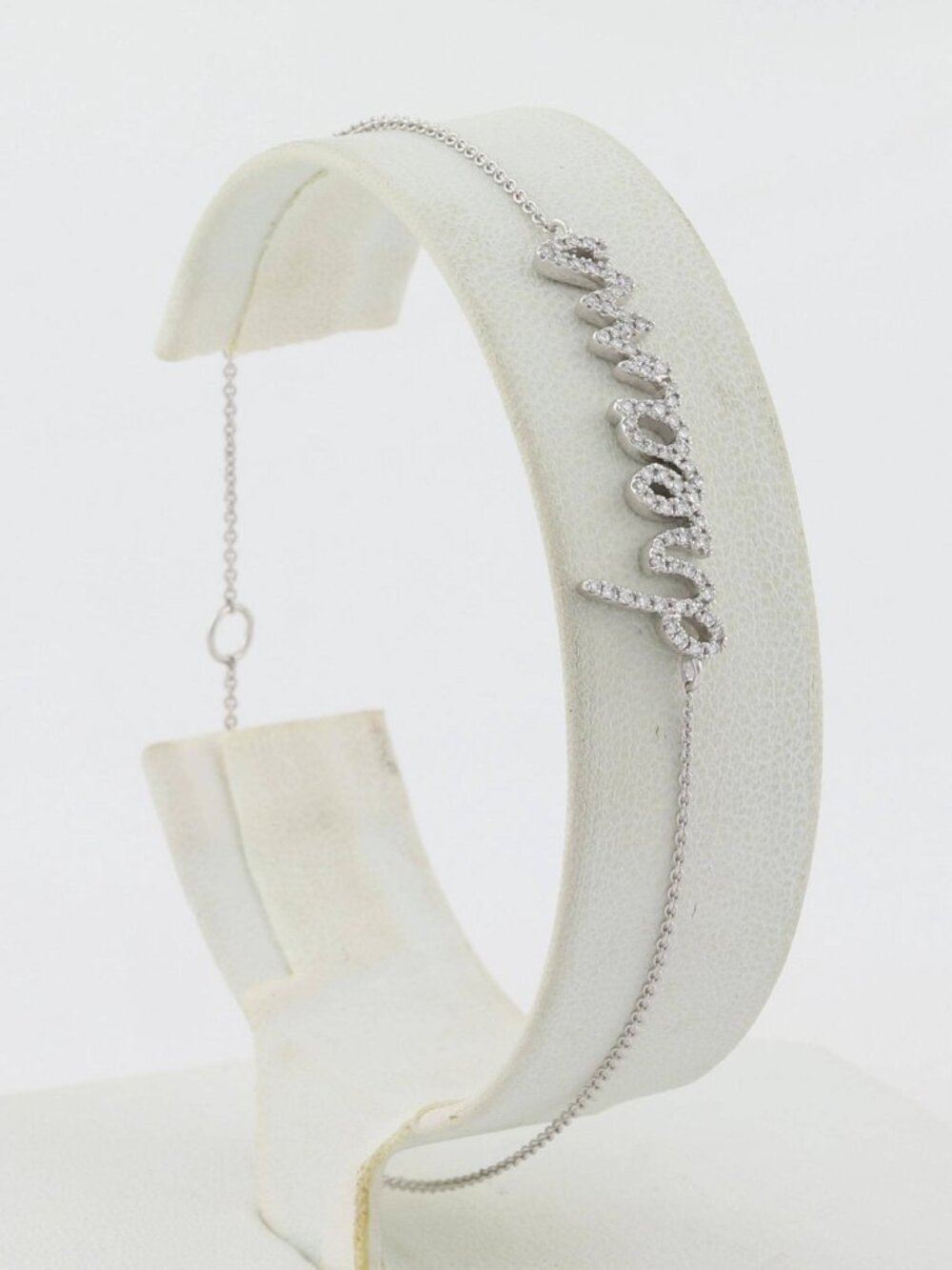 14k White Gold 1/8th carat Diamond Dreams Bracelet  7" to 8"